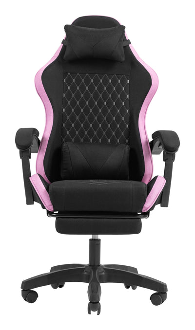Mars Gaming Chair Gamer Mgcxfgrbl Black And Pink Reclinable Reposabrazos Adjustable Reposapies Cojines — image 1