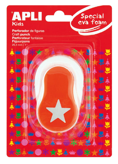 Apli Perforadora Estrella - Figure 25.4MM - Perfora Paper Carton, Cartulina And Rubber Eva Up To 2MM - Deposit — image 1