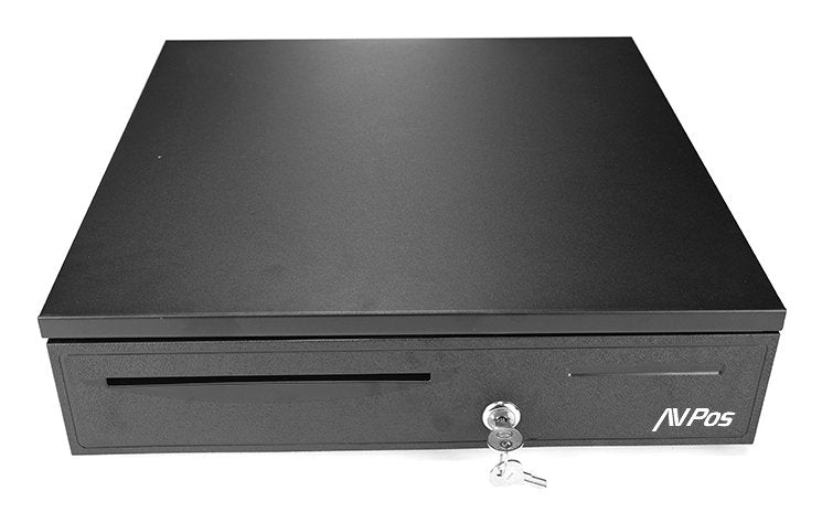 Avpos CASH-U280 Cash Drawer 41CM Automatic - 5 Posiciones Billetes - 8 Posiciones Coins - RJ11 - Black