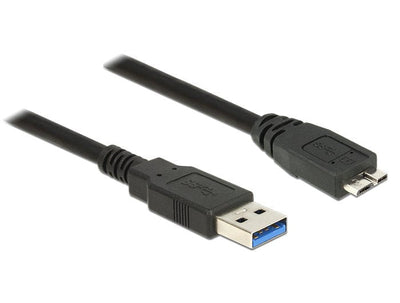 Delock USB Cable 3.0A Male USB 3.0 Micro-b Male 2M — image 1