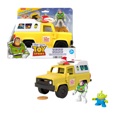 Camion Pizza Planet + Figuras Buzz Lightyear And Alien Toy Story Disney Pixar Imaginext — image 1
