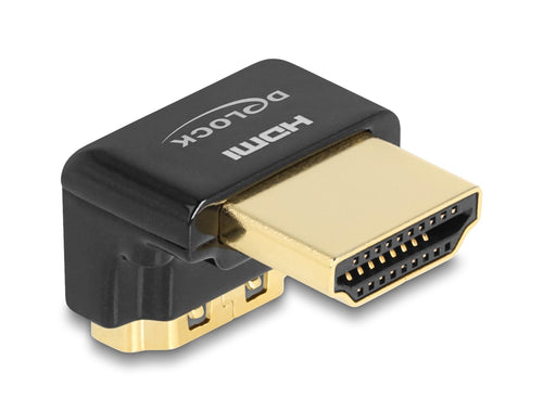 Delock HDMI Adapter Connector Male a Female 90° Abajo Angulado 8K 60 HZ Metal — image 1