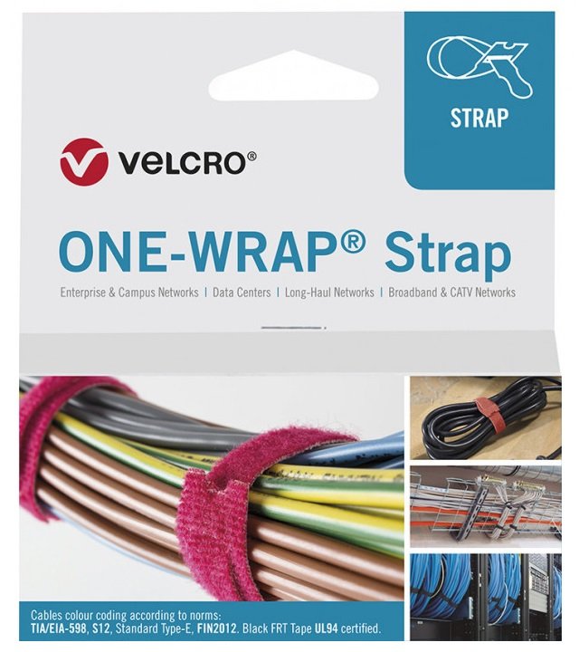 Velcro One Wrap Strap 20MM X 330MM, 25 Stck, Yellow