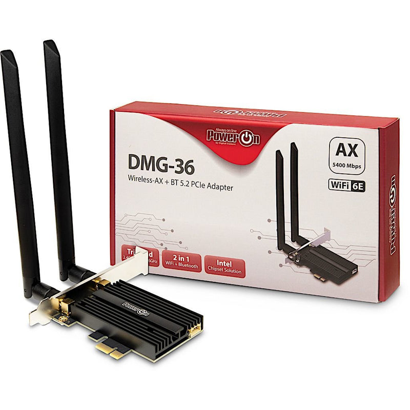 Inter-tech WI-FI6E + BT5.2 Adapter PCIE DMG-36 5400Mbps Retail