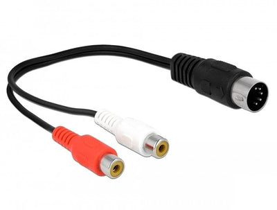 Delock Connector Diodo Cable Din 5 Pines a 2 X Rca Female 20CM — image 1