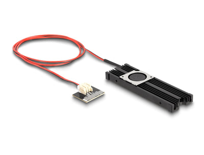 Delock Disipador With Fan M.2 SSD 2280 Black — image 1