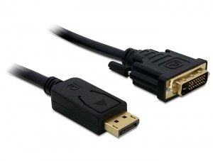 Delock Cable DisplayPort 1.1 Male DVI 24 + 1 Male Passiv 5M Black — image 1