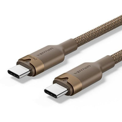 Vention USB Cable 2.0 Type-c 5A Trijf USB Type-c Male USB Type-c Male Up To 240W 480Mbps 1M Gold — image 1