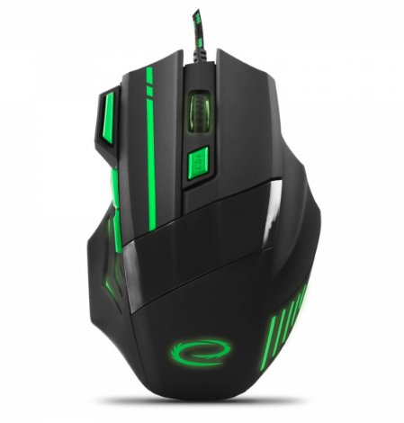 Esperanza Mouse EGM201G MX201 Wolf - Cableado 7D Gaming Optical Mouse USB - Green