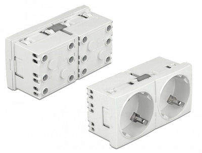 Delock Socket Power Easy 45 With Contact Puesta a Tierra, Disposición 45 °, 2VÍAS Expandible 45X45 Mm — image 1
