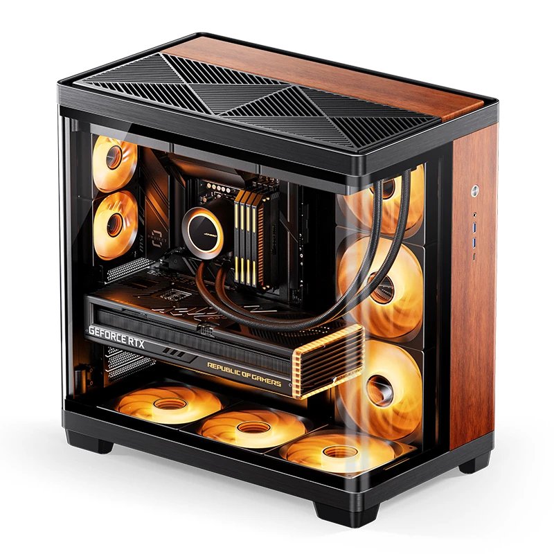 Jonsbo Box ATX TK-4 Wood Glass Tempered Black