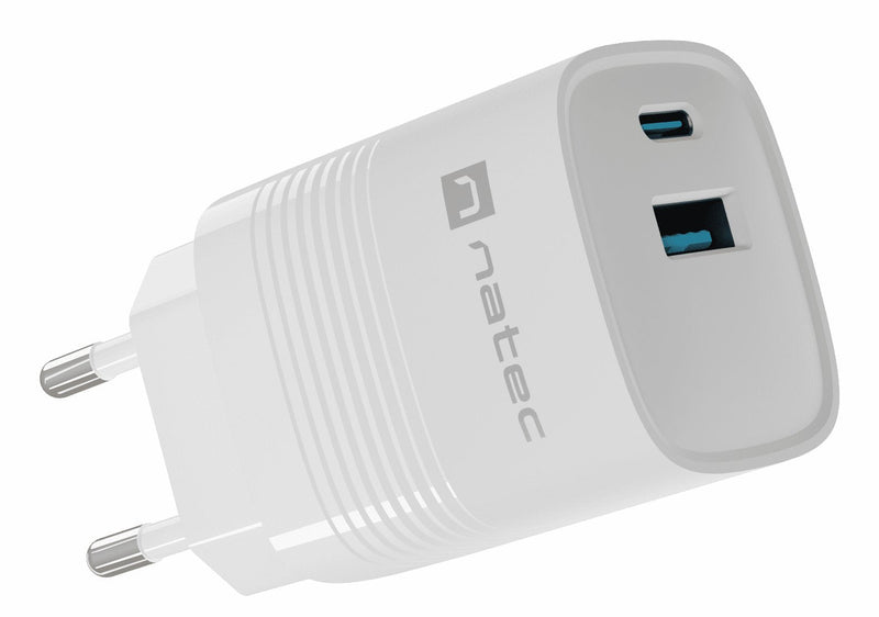 Natec Charger Ribera GaN 1x USB-A + 1x USB-C