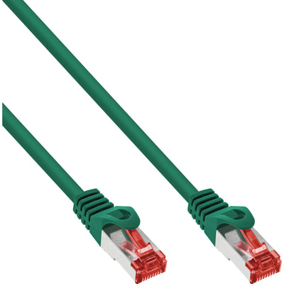 Inline 100 Pieces Bulk-pack Network Cable S/FTP Pimf CAT.6 250MHZ Pvc Cobre Green 0.5M — image 1