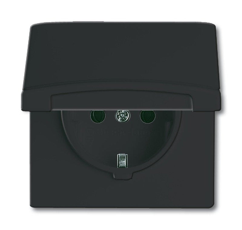 Busch Jaeger Bj 20 EUGK-35-101 Socket Power Cover Abatible Allwetter Protegido Contra Water IP44 Antracita