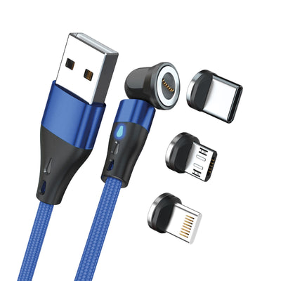 Realpower Magnetic Cable 3 AMP,1M, Blue With Adaptern — image 1