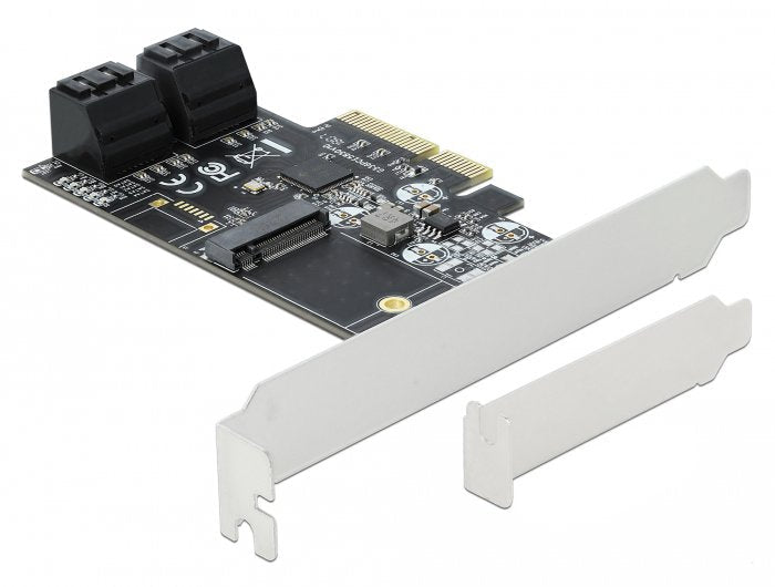 Delock Card Pci Express 4 Ports SATA And 1 Slot M.2 Perfil Low