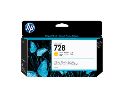 HP Genuine Ink 728 130ML Yellow Tintado Genuine Designjet T730, T830 — image 1