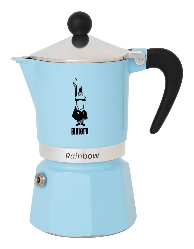 Bialetti Coffee Machine Rainbow, Espresso Blue Claro, 1 Mug 0005041/Np