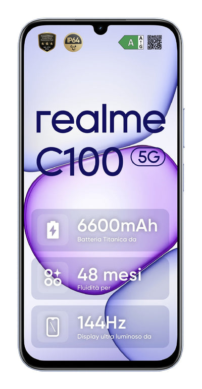 Realme C100 4 + 128GB 6.8 Blooming Purple Ds Ita — image 1