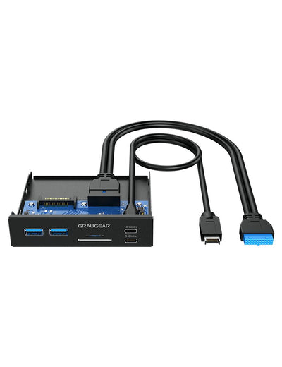 Hub USB Grisgear + Card Reader Multi Front Type-c USB Menor — image 1