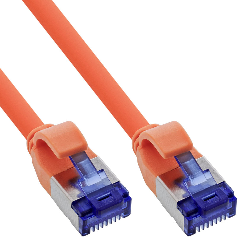 Inline® Network Cable Slim, CAT.6A, S/FTP, Tpe (lszh) Flexible, PoE, Orange, 1.5M
