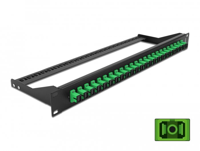 Delock 10 Patch Panel Fibre Optic 24 Ports Sc Simplex Green