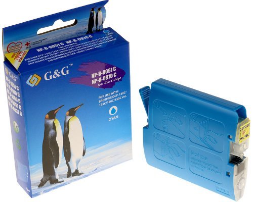 G&g Ink Cartridge Compatible Brother LC-970C/ LC-1000 Cyan