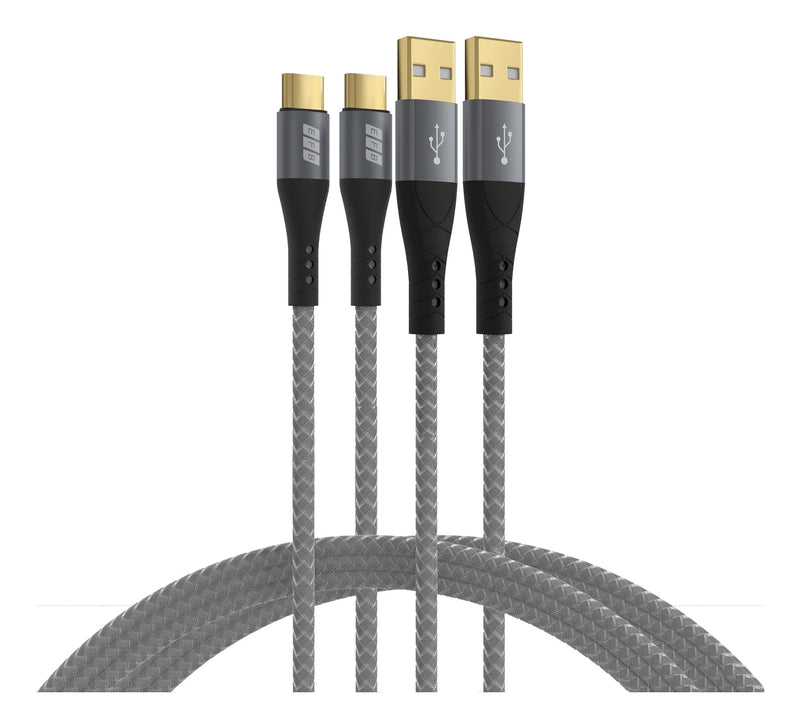 Efb USB-A a USB-C Cableset 60W Qc 3A 2X3M Grey