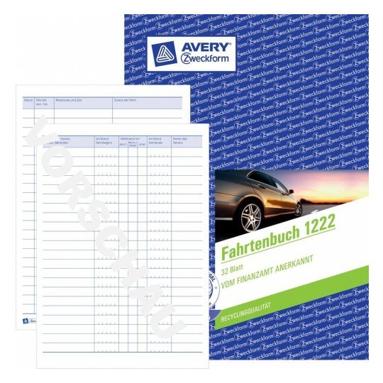 Avery Zweckform Fahrtenbuch - 32 Hoja - A5 (148 X 210MM)