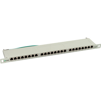 Inline Patch Panel CAT.6 24 Ports 19 0.5U Grey Claro RAL7035 — image 1