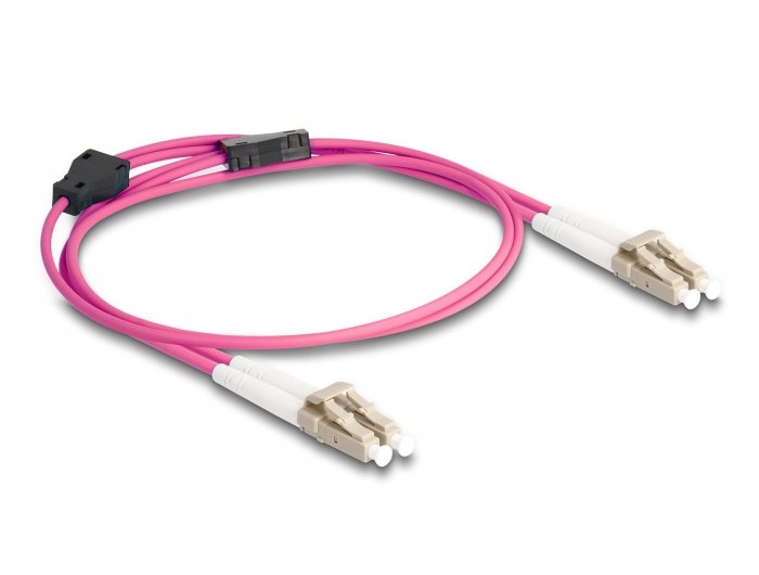 Delock Lwl Cable With Armadura Metálica Lc Duplex a Lc Duplex Multimode OM4 1M