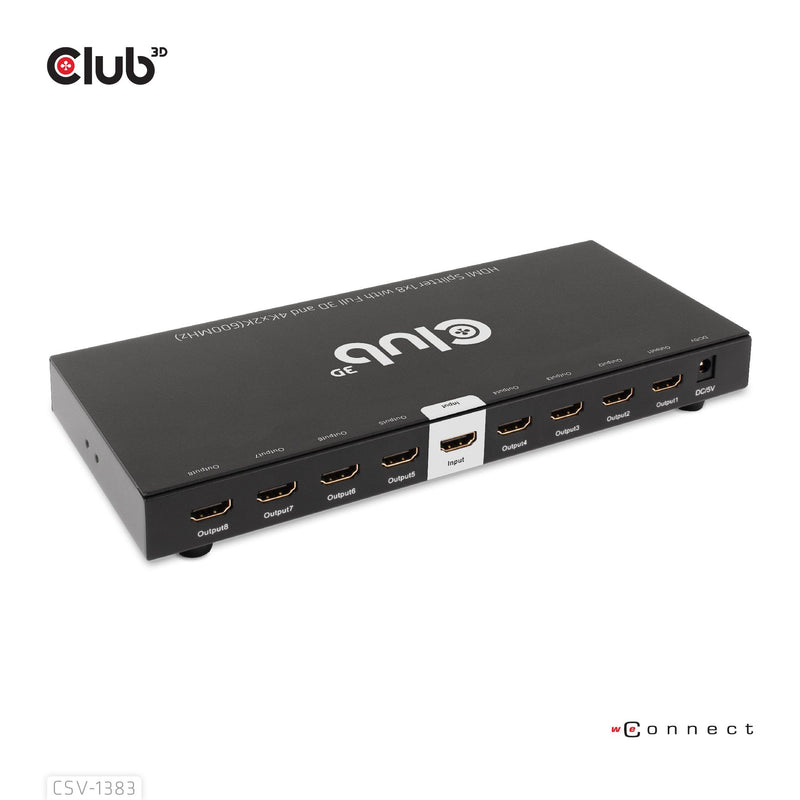 CLUB3D HDMI Splitter 1 Input - 8 Salidas 4K60HZ UHD Retail