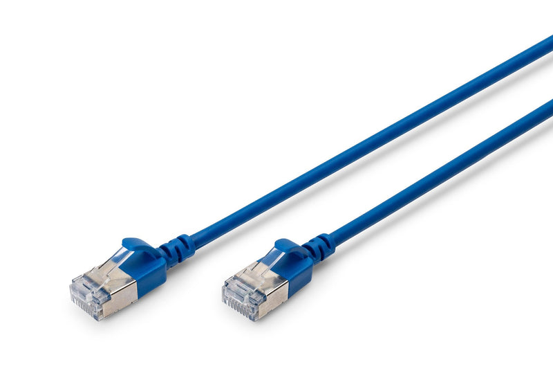 Digitus Network Cable CAT.6A F FTP Slim 1,00M Blue