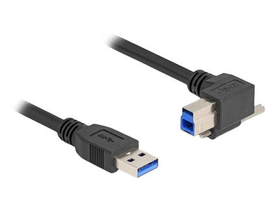 Delock 80484 USB Cable 5Gbps USB Tipo-a Male Recto Hacia Abajo a USB Tipo-b Male With Screw 90° Ángulo Recto 1 — image 1