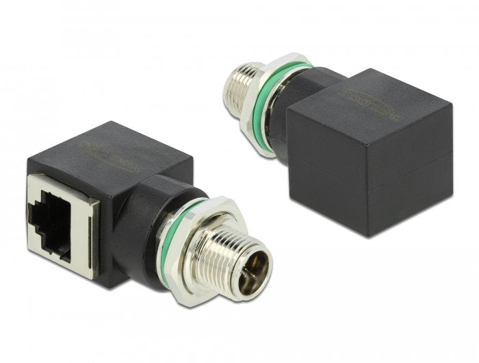 Delock Adapter Network M12 X-kodiert 8 Pin Connector Male a RJ45 Connector Female