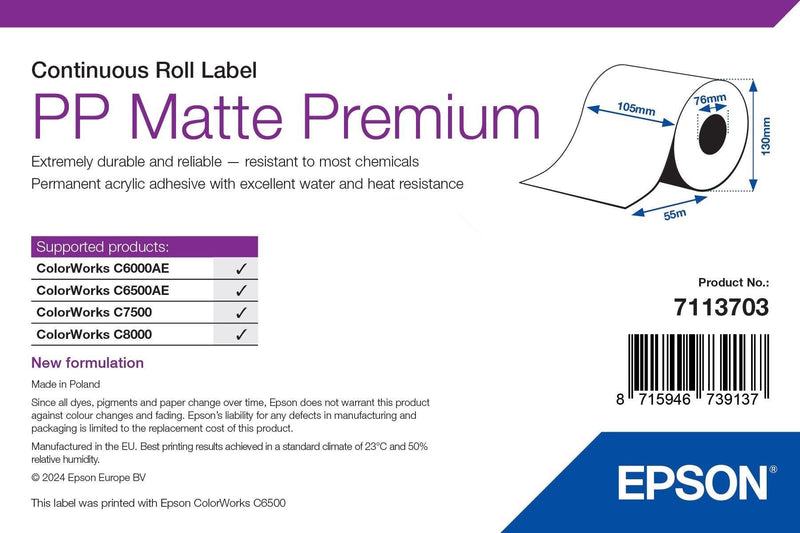 Pp Matte Label Premium Supl