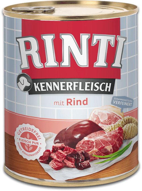 Rinti Kennerfleisch Beef - Comida Húmeda Perros - 800G