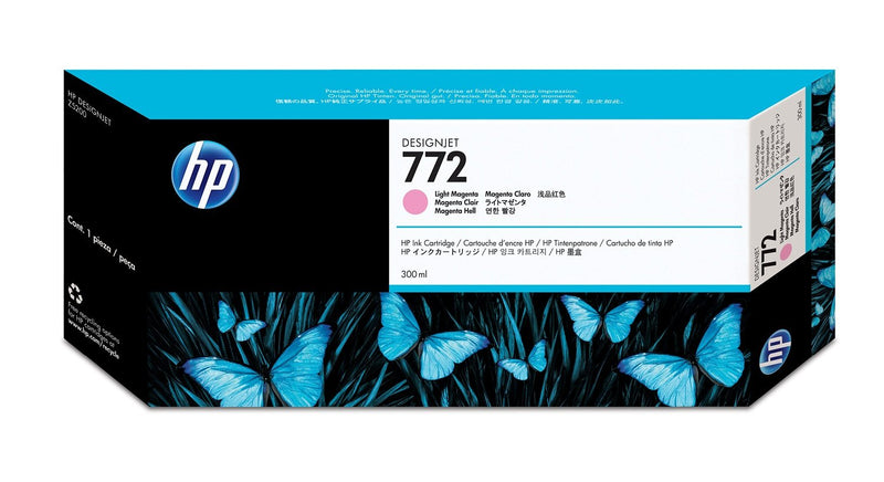 HP Genuine Ink 772 300ML Magenta Claro Genuine Designjet HD Pro Mfp, Z5200, Z5200 Postscript, Z5400 Postscript