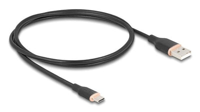 Delock USB 2.0 USB Cable Typ-a St USB Typ-c St 1M Black — image 1