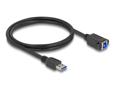 Delock 80485 USB Cable 5Gbps USB Tipo-a Male a USB Tipo-b Female Installation 1M Black — image 1