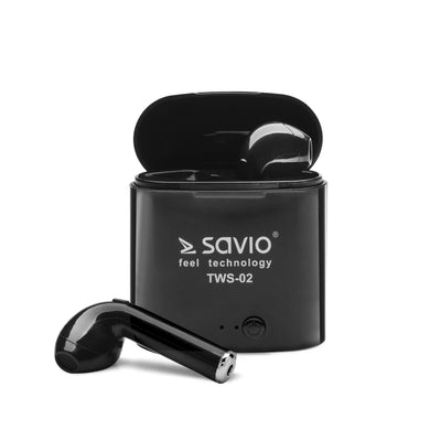 Savio TWS-02 Headphones Inalámbricos With Bluetooth, Black — image 1