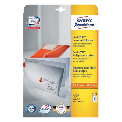 Avery Zweckform Labels 6172 White 64,6 X 33,8MM — image 1
