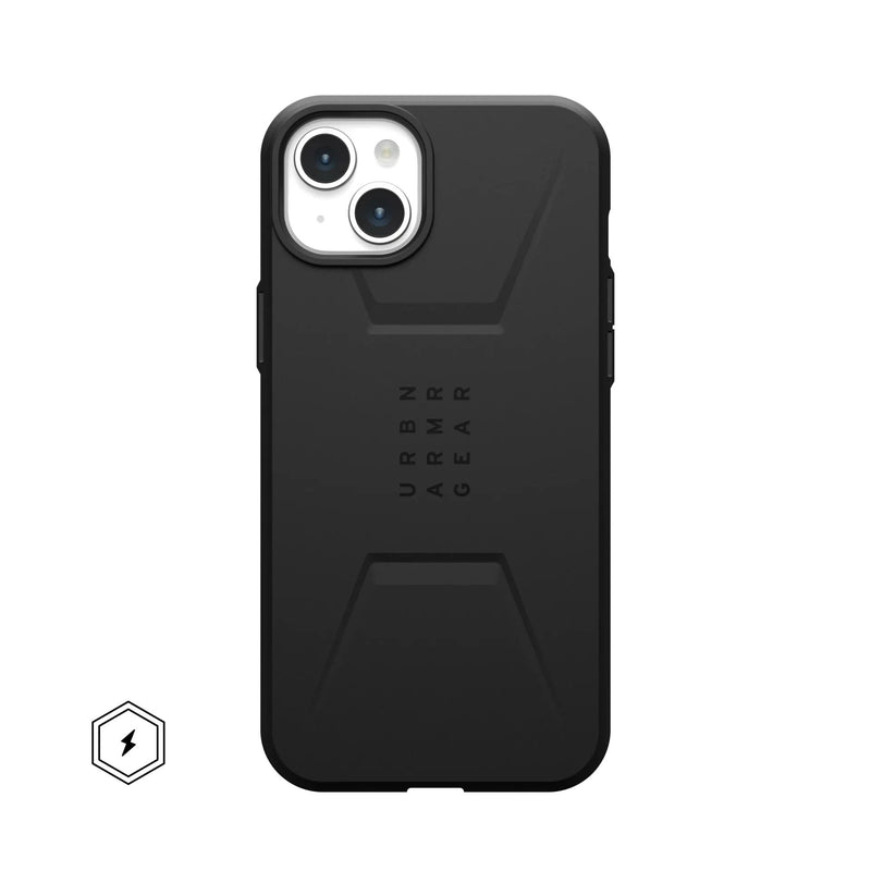Uag Civilian Series Rugged Case For Apple Iphone 15 Plus [6.7-INCH] Civilian Black Housing Rear Phone Mobile P