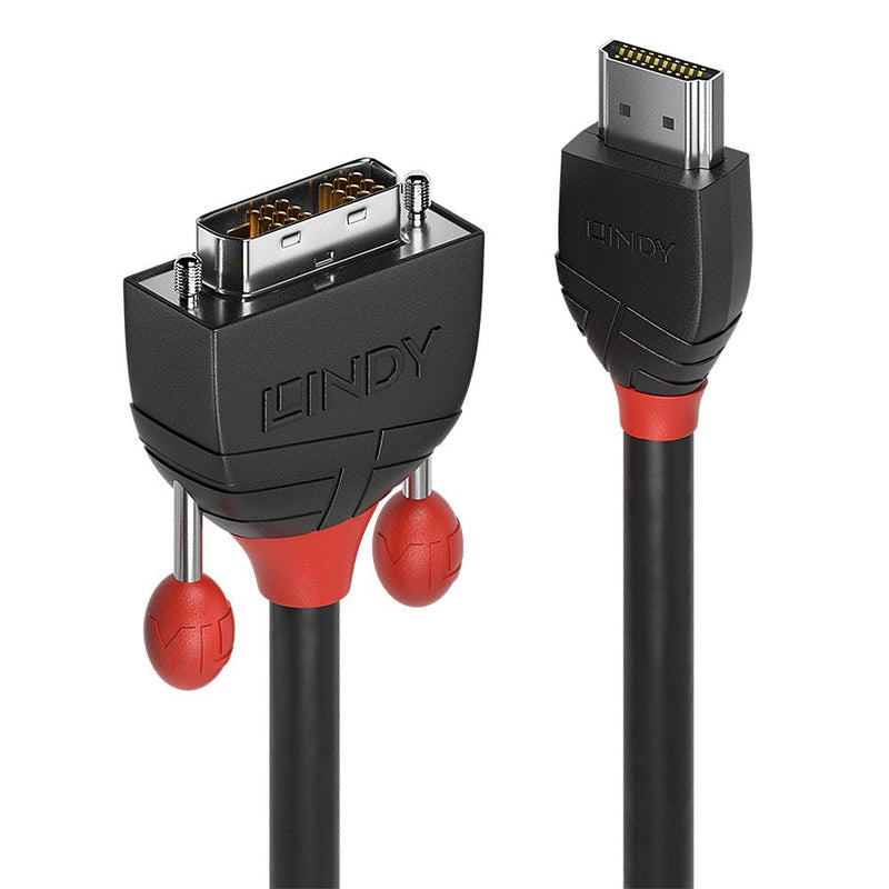 Lindy 36272 Cable 2M HDMI Type a Standard DVI-d Black