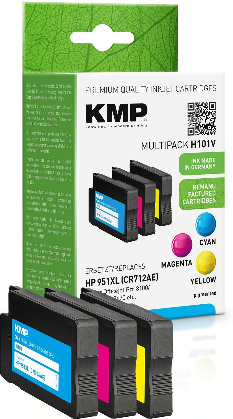 Kmp Cartridge HP NR.951XL Multipack 3X1500 S. H101V Recargado