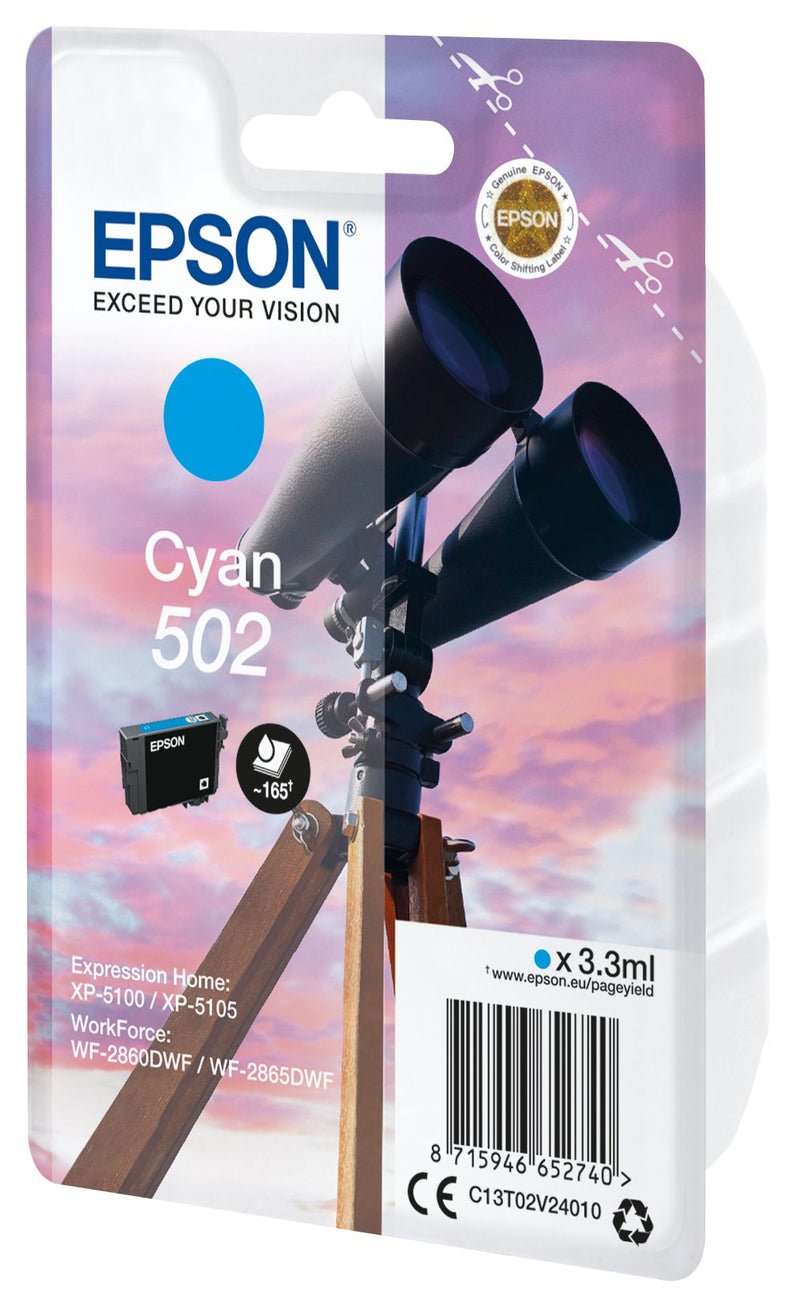 Epson Genuine Ink 502 Cyan