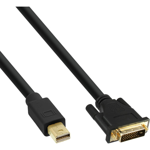Inline Cable Mini DisplayPort Male a DVI-d 24 + 1 Male Black/Gold 0,5M — image 1
