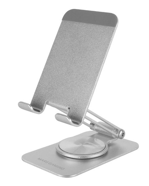 Mars Gaming Stand Desktop Smartphone Rotating Silver Foldable/ Estructura Aluminium/ Rotación 360º/ Ajuste 180 — image 1