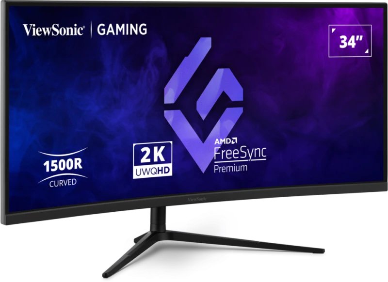 Viewsonic Monitor VX3418C-2K 34 3440 X 1440 Pixels Ultrawide Quad HD Black