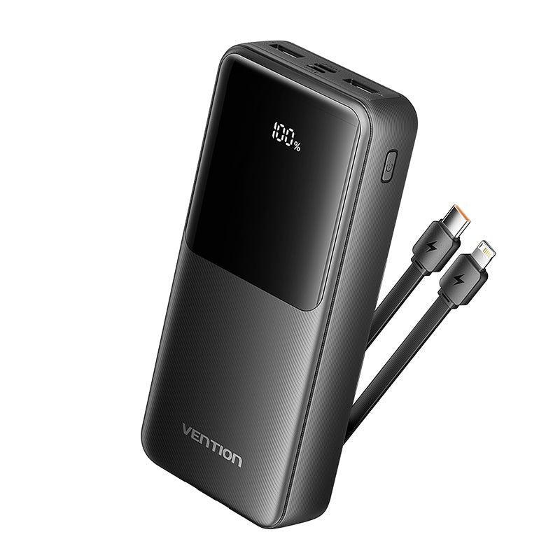 Vention Powerbank 20000MAH FHPB0 22.5W Black Includes USB Cable Type-c And Lightning